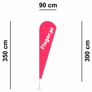 Flager ŁEZKA 350 cm